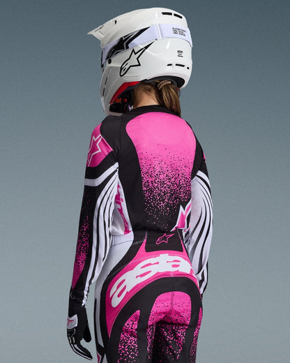 Maillot femme Alpinestars Techstar Nomur - Noir/Blanc/Fuchsia
