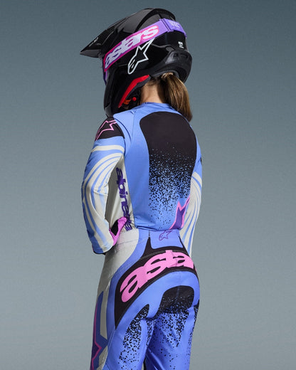 Maillot femme Alpinestars Techstar Nomur - Bleu clair/Blanc cassé/Noir