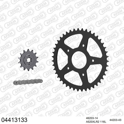 Kit chaîne AFAM Cagiva Planet 125 (2000-2003)
