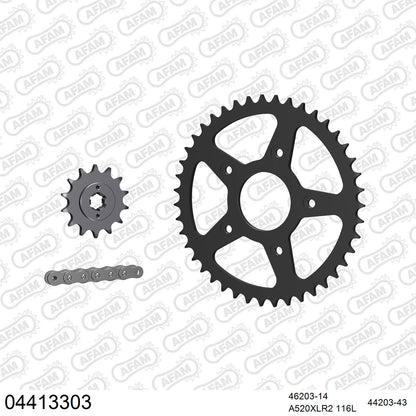 Kit chaîne AFAM Cagiva Mito 125 (1990-1991)