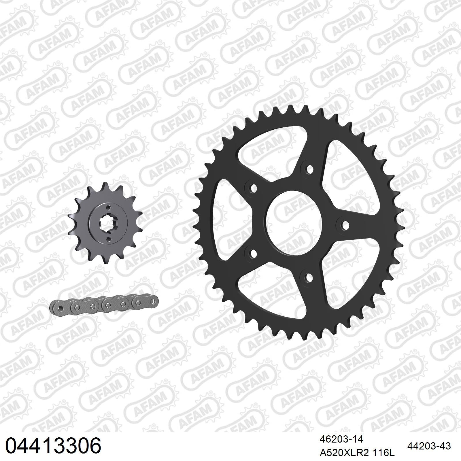 Kit chaîne AFAM Cagiva Mito 125 EV (2004-2008)
