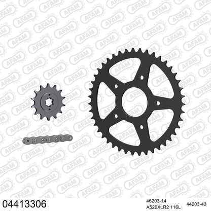 Kit chaîne AFAM Cagiva Mito 125 EV (2004-2008)
