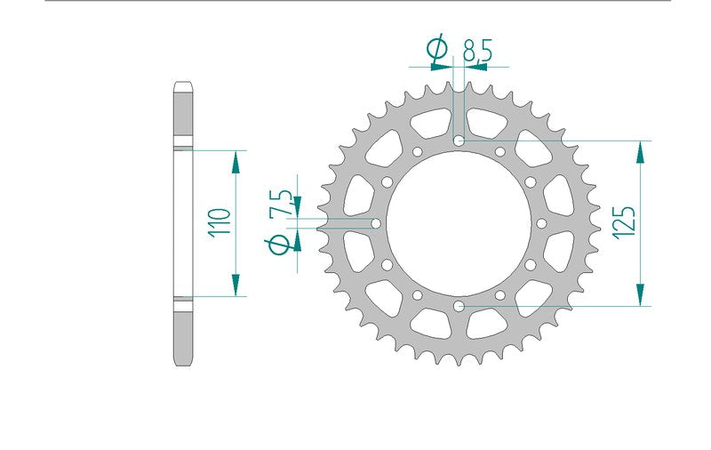 Couronne AFAM 44200 - 41 dents
