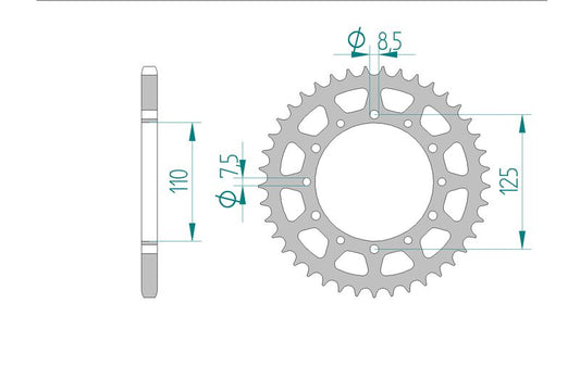 Couronne AFAM 44200 - 41 dents