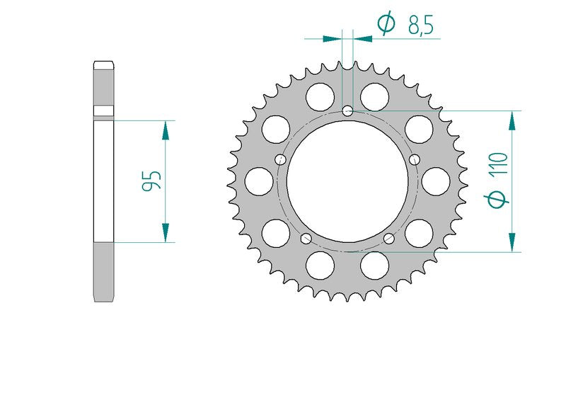 Couronne AFAM 44201 - 45 dents