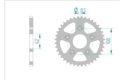 Couronne AFAM 44203 - 42 dents
