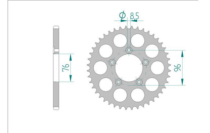 Couronne AFAM 44205 - 43 dents