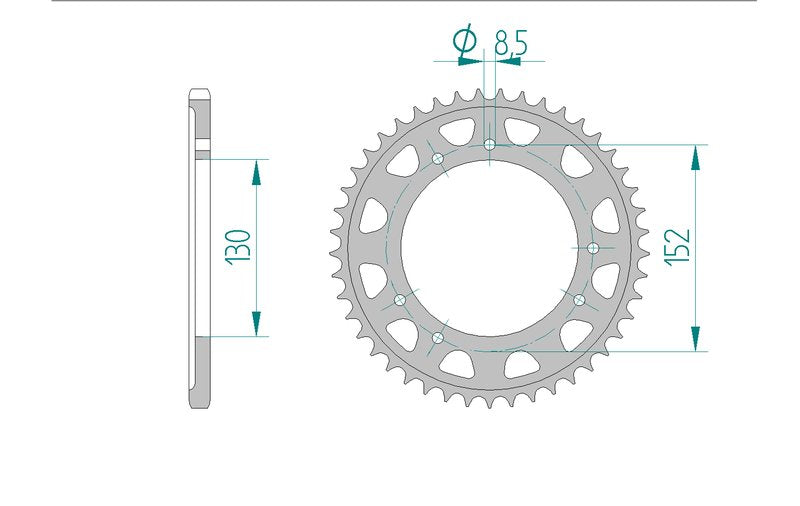 Couronne AFAM 44500 - 45 dents