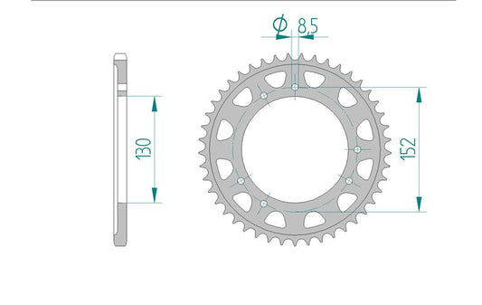 Couronne AFAM 44500 - 45 dents
