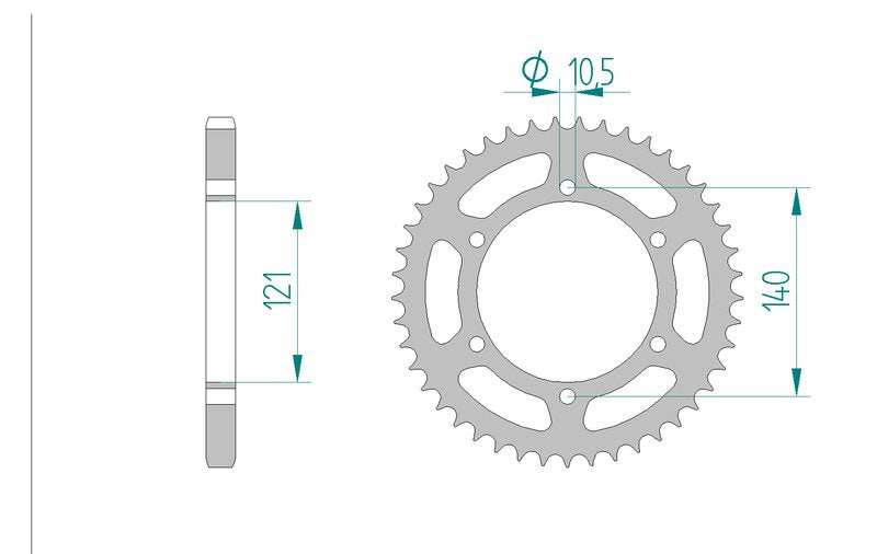 Couronne AFAM 44501 - 45 dents
