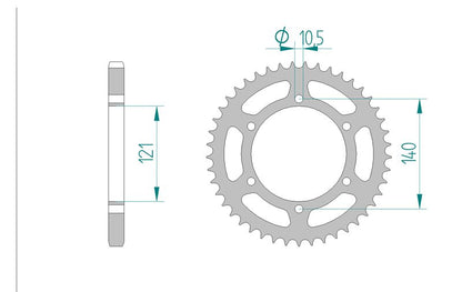Couronne AFAM 44501 - 45 dents