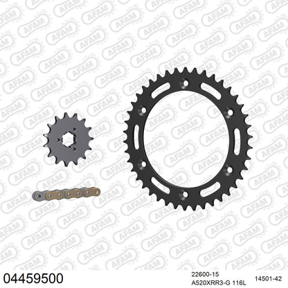 Kit chaîne AFAM Cagiva T4 500 (1987-1990)