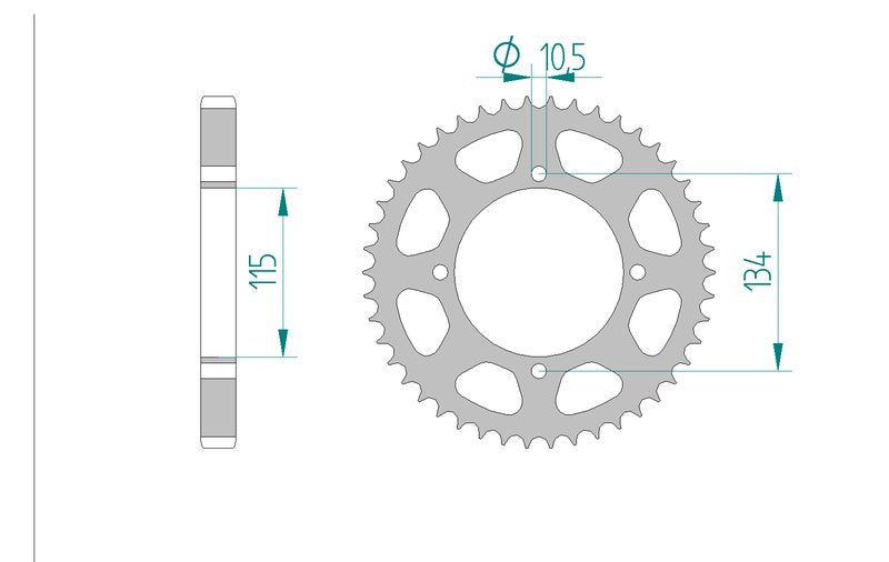 Couronne AFAM 44600 - 44 dents