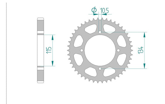 Couronne AFAM 44600 - 44 dents