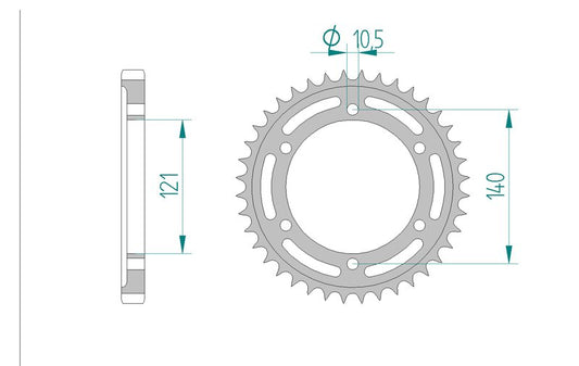 Couronne AFAM 44800 - 40 dents