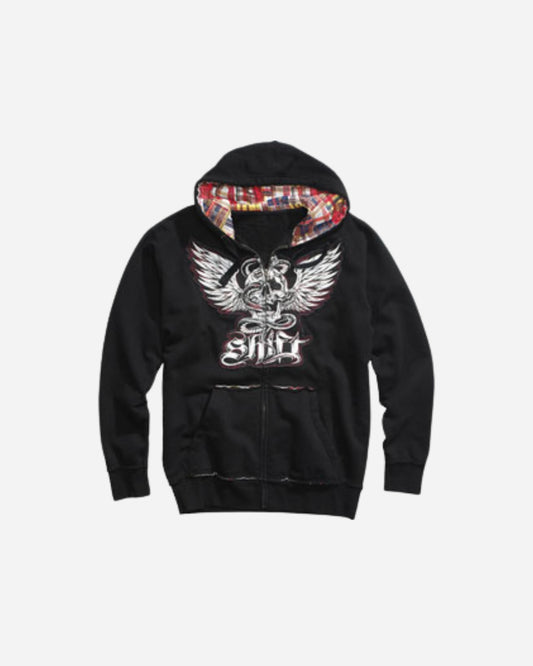 Shift Racing Madras Zip-Up Hoodie - Schwarz