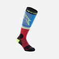 Alpinestars MX Pro Lange Socken – Schwarz/Rot/Hellblau