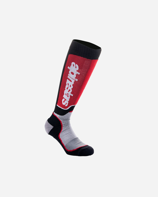 Calzini lunghi Alpinestars MX Plus - Nero/Grigio/Rosso