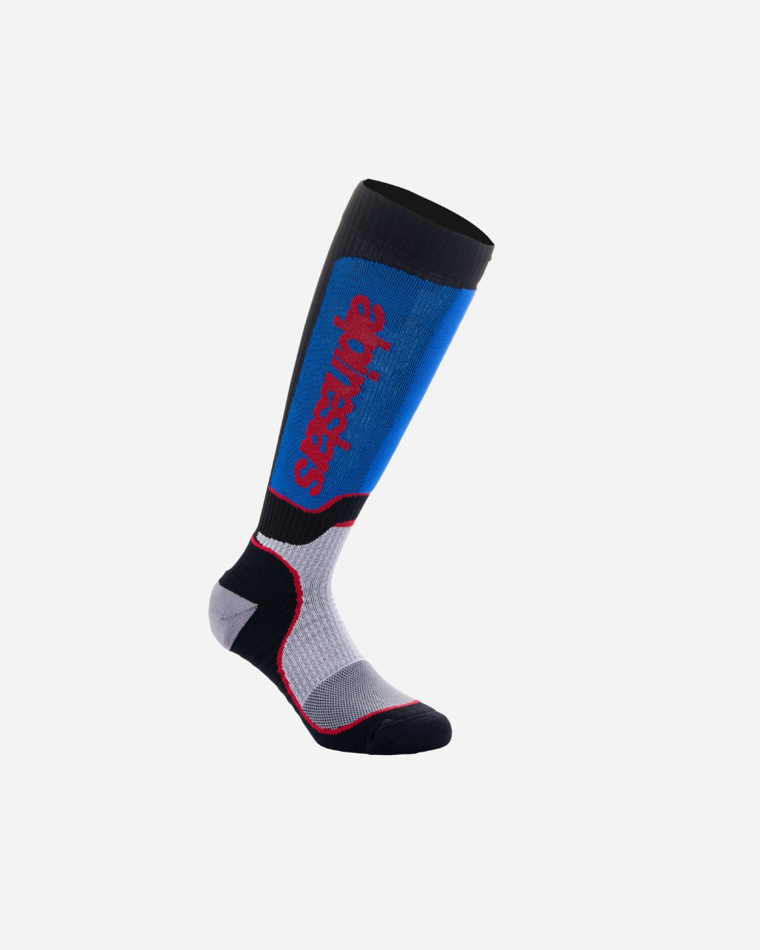 Chaussettes longues Alpinestars Mx Plus - Noir/Blanc/Bleu royal