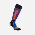 Alpinestars MX Plus Long Socks - Black/Royal Blue/Purple
