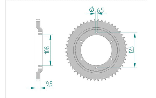 Couronne AFAM 47102 - 52 dents
