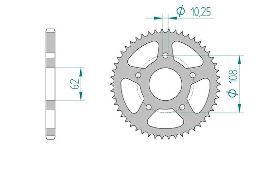 Couronne AFAM 47201 - 50 dents