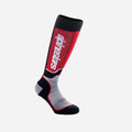 Alpinestars MX Plus Kinder-Socken (lang) – Schwarz/Grau/Rot