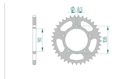 Couronne AFAM 50601 - 38 dents