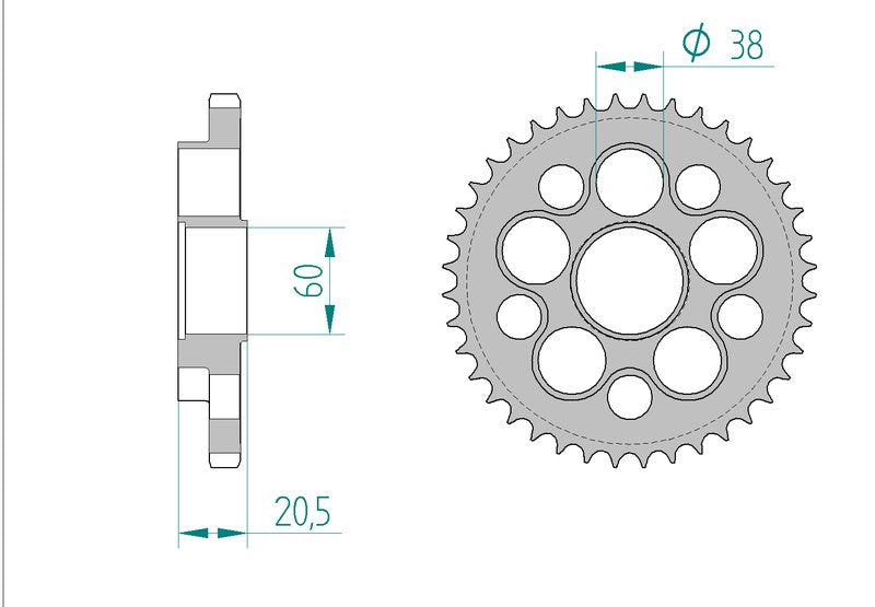 Couronne AFAM 50611 - 37 dents