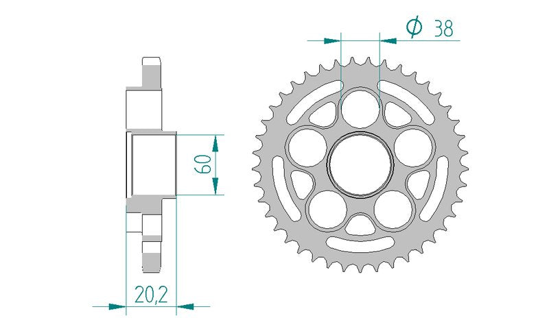 Couronne AFAM 50800 - 45 dents