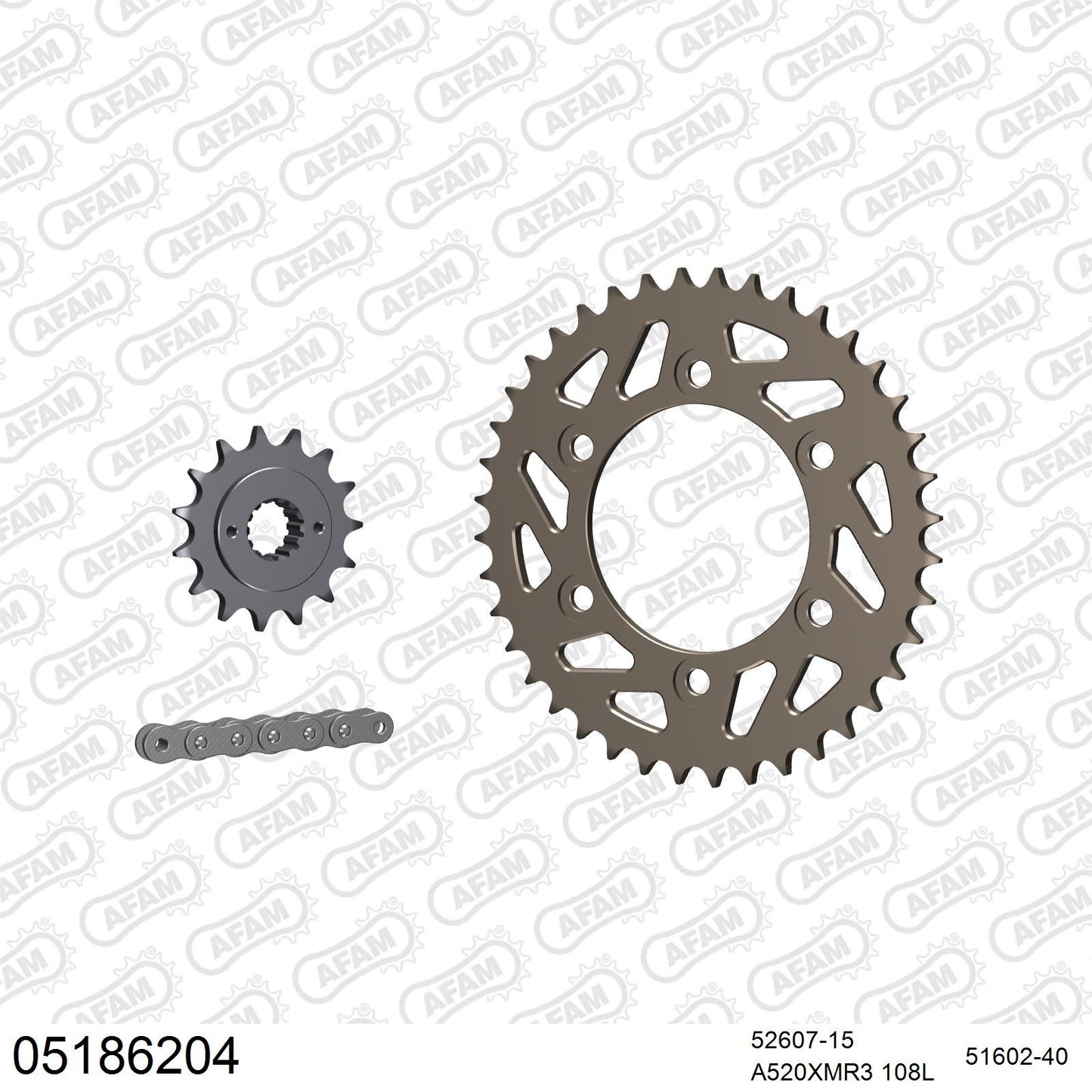 Kit chaîne AFAM Ducati 916 / 996 Strada / SP (1994-1998)