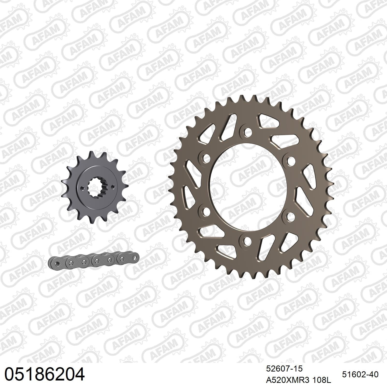 Kit chaîne AFAM Ducati 916 / 996 Strada / SP (1994-1998)