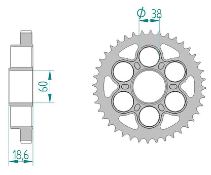 Couronne AFAM 50900 - 40 dents