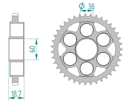Couronne AFAM 50901 - 41 dents