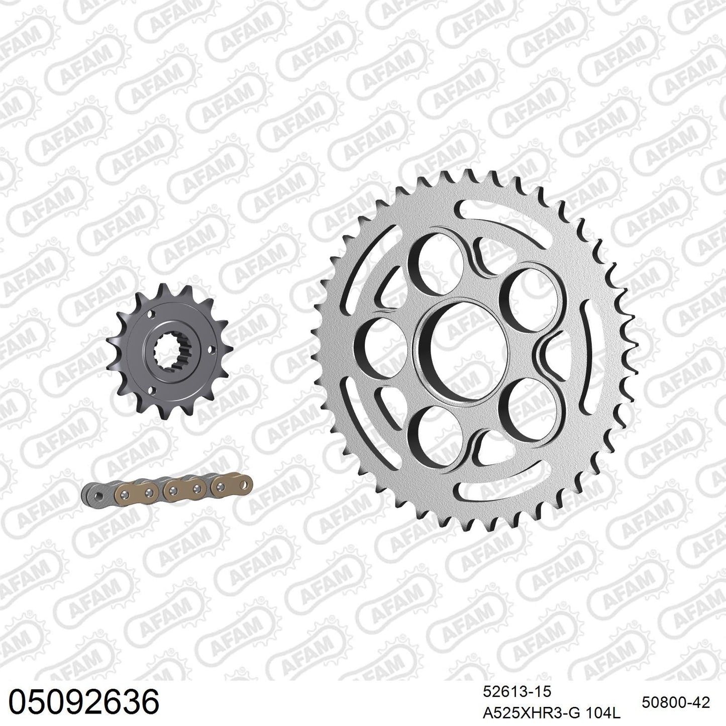 Kit chaîne AFAM Ducati Hypermotard 1100 S (2007-2009)