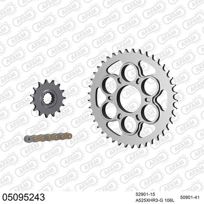 Kit chaîne AFAM Ducati 1199 Panigale R (2013-2014)
