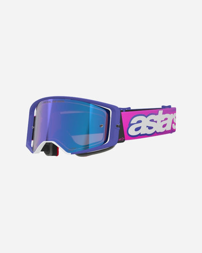 Masques Alpinestars Supertech Vision Vista - Violet/Rose Fluo Miroir Bleu