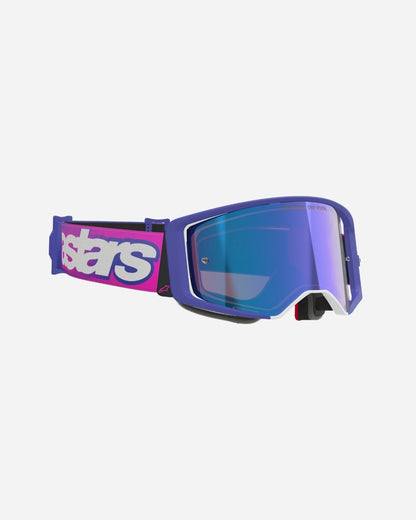 Masques Alpinestars Supertech Vision Vista - Violet/Rose Fluo Miroir Bleu