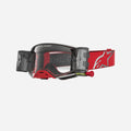 Maschera Alpinestars Supertech Firma Roll Off - Rosso/Argento/Lente trasparente