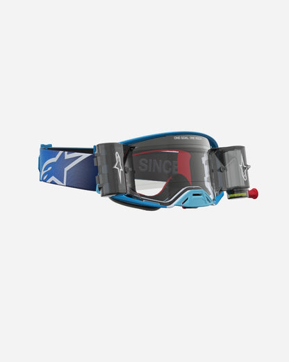 Alpinestars Supertech Firma Roll Off Goggles - Blue/Silver/Clear