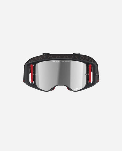 Masques Alpinestars Supertech Corp - Noir/Rouge Miroir Argent