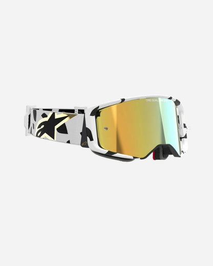 Masques Alpinestars Supertech Corp - Blanc/Or Miroir Or