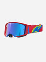 Masques Alpinestars Supertech Corp - Rouge/Bleu Miroir Bleu