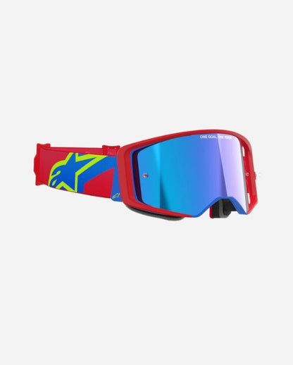 Masques Alpinestars Supertech Corp - Rouge/Bleu Miroir Bleu
