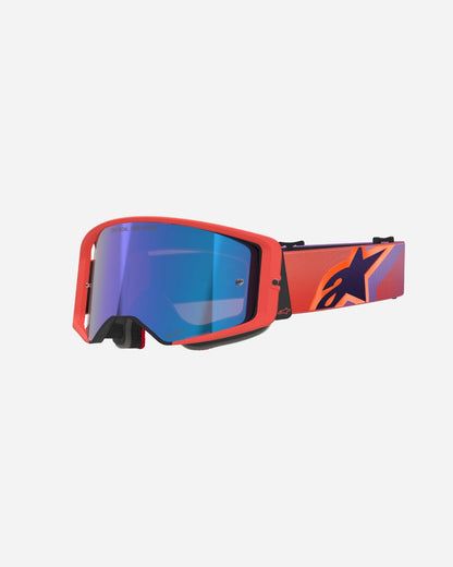 Masques Alpinestars Supertech Vision Corp - Corail vif/Violet Miroir Bleu