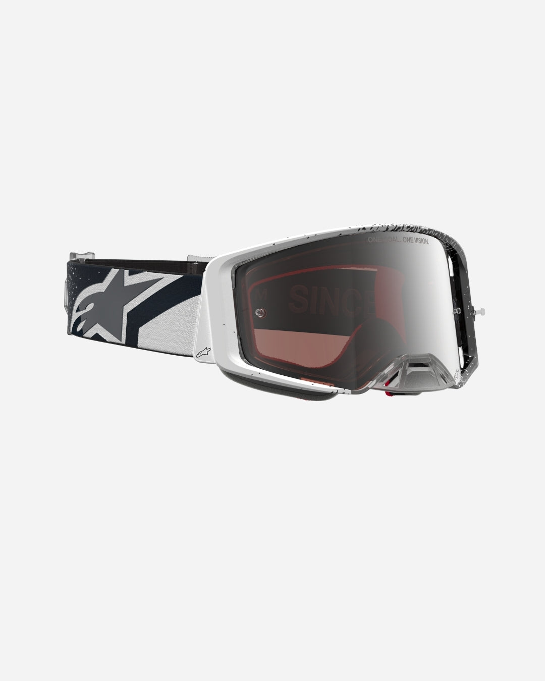 Alpinestars Supertech Hiten Goggles - White/Black/Mirror Silver
