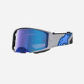 Maschera Alpinestars Supertech Hiten - Nero/Blu Blithe/Lente specchiata blu