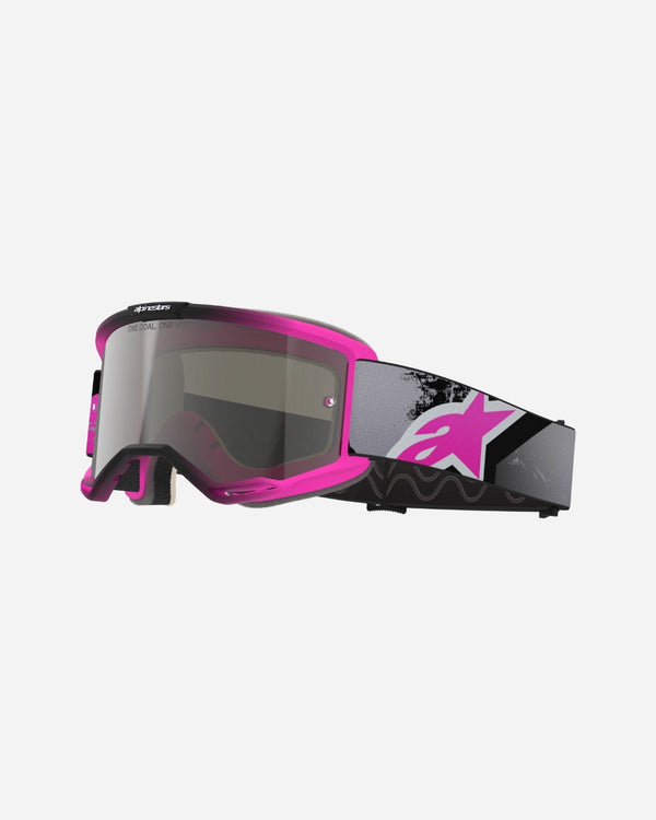 Maschera Alpinestars Vision 5 Lahnd - Specchio argento rosa/ferro fluorescente