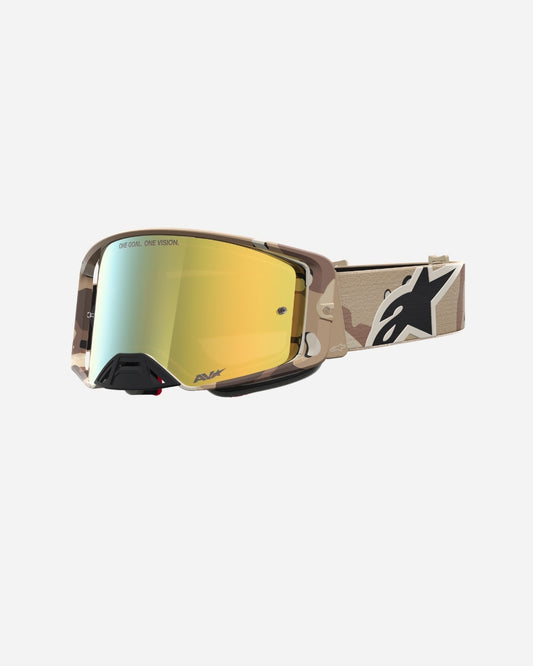 Alpinestars Supertech Lone Goggles - Desert Camo/Mirror Gold