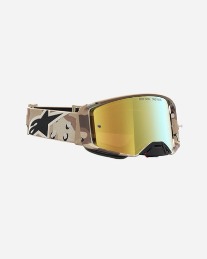 Alpinestars Supertech Lone Goggles - Desert Camo/Mirror Gold